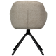 WOOOD Grant-Jaki spisebordsstolen, m. armln - sand polyester og sort metal