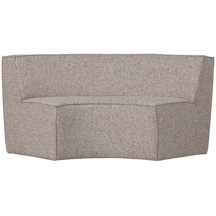 WOOOD Europa 2-seters spisebordbenk vevd stoff sandmelert