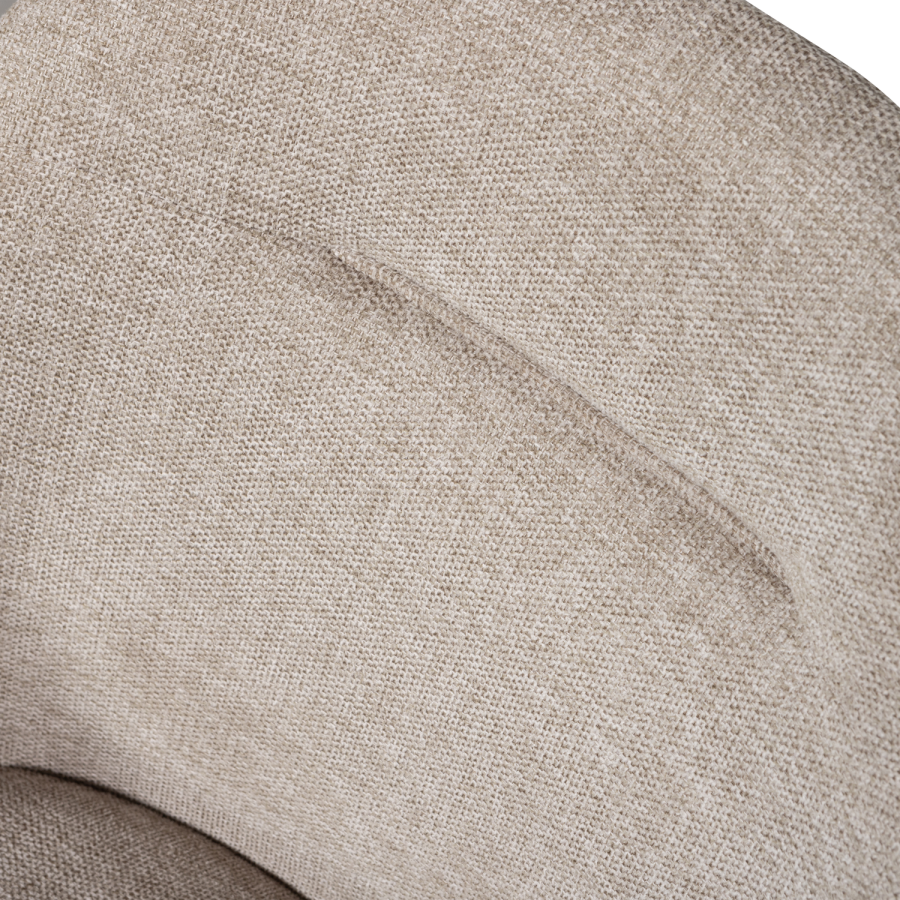 WOOOD Grant-Jaki spisebordsstolen, m. armln - sand polyester og sort metal