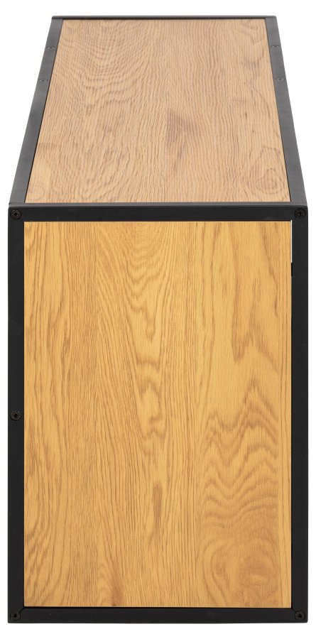 ACT NORDIC Seaford vghylde, m. 7 hylder - natur vild eg papir og sort metal (45x95)