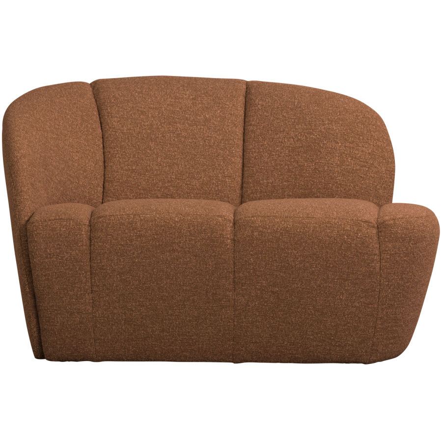 WOOOD Mojo 2-sits bnkelement, vnster - rostbrun melange boucl