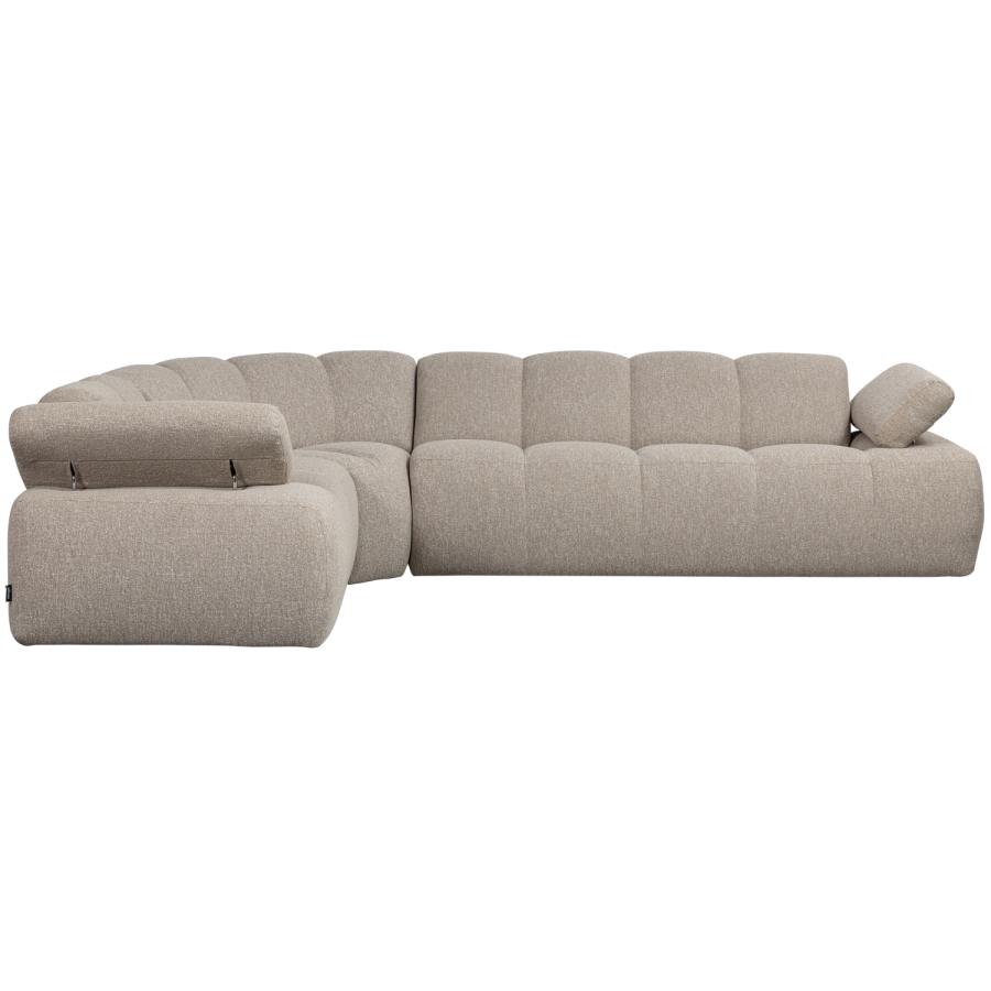WOOOD Mojo hj�rnesofa venstre Boucle beige melange