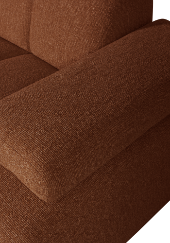 WOOOD Mojo Sjeselongsofa Venstre Boucle Rustbrun Melert