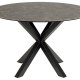 ACT NORDIC Heaven Esstisch, rund – schwarze Fairbanks-Keramik und schwarzes Metall (119)