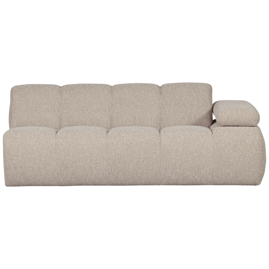 WOOOD Mojo 2-seters Element armlener h�yre Boucle beige melange