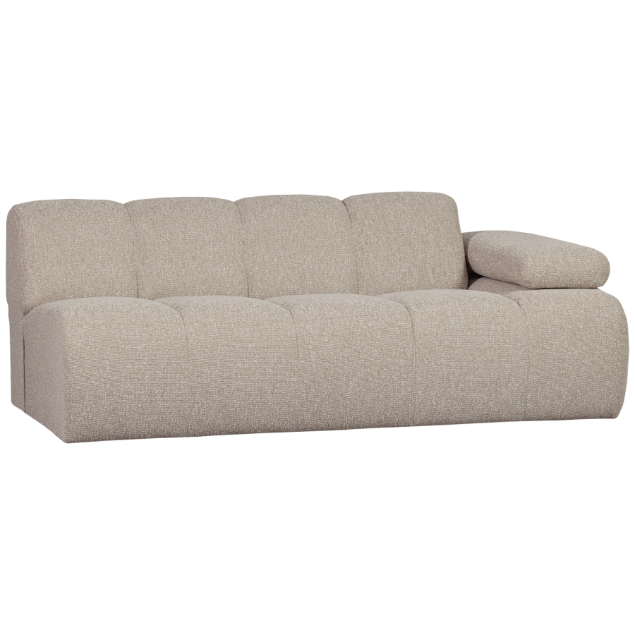 WOOOD Mojo 2-seters Element armlener h�yre Boucle beige melange