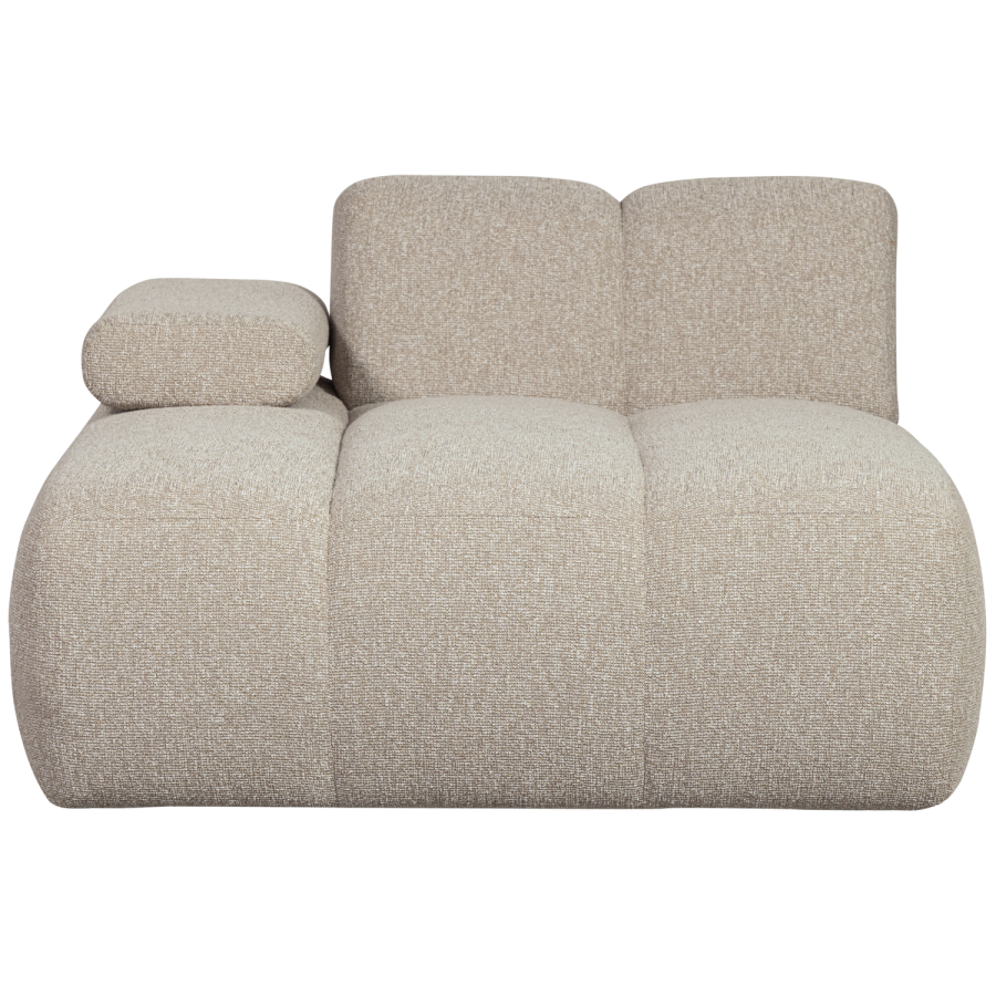 WOOOD Mojo Sjeselong Element Venstre Boucle Beige Melange