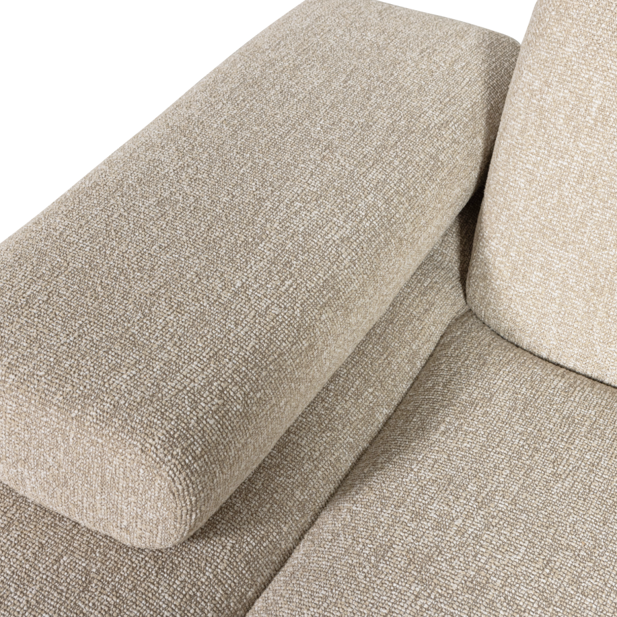 WOOOD Mojo Sjeselong Element Venstre Boucle Beige Melange