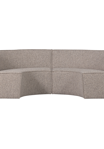 WOOOD Europa spisebord med 4 seter, benk, vevd stoff, sandmelert