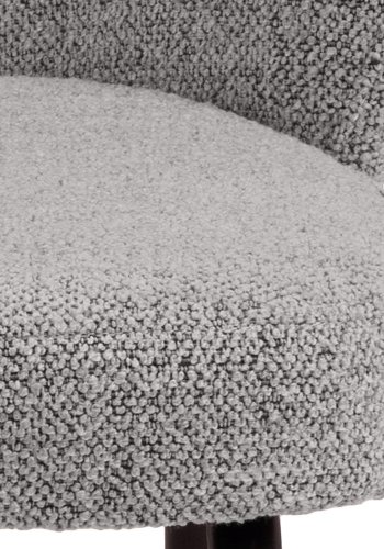 ACT NORDIC Patricia Esszimmerstuhl - grauer Stoff und schwarzes Metall