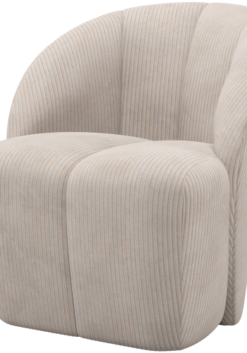 WOOOD Mojo svingstol vevd ribbet stoff ecru