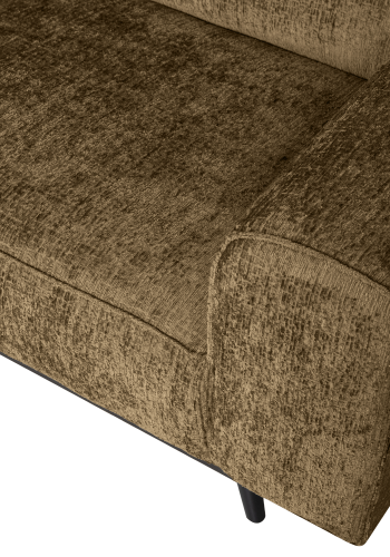 WOOOD Statement hj�rnesofa venstre struktur velur messing