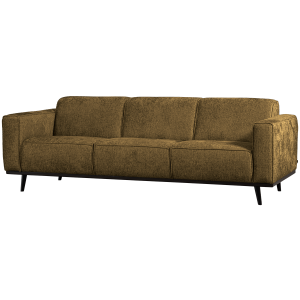 WOOOD Statement 3-sitssoffa 230 cm struktur sammet m�ssing