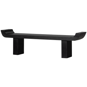 WOOOD LOX BÄNK MED UPPHÖJDA KANTER TRÄ SVART