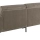 SOFAKONSEPT Noora 3-manns sofa, med hyre sjeselong - beige stoff og sort metall