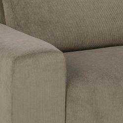 SOFAKONCEPT Noora 3 pers. sofa, m. hjre chaiselong - beige stof og sort metal