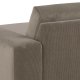 SOFAKONSEPT Noora 3-manns sofa, med hyre sjeselong - beige stoff og sort metall
