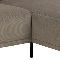 SOFAKONCEPT Noora 3 pers. sofa, m. hjre chaiselong - beige stof og sort metal