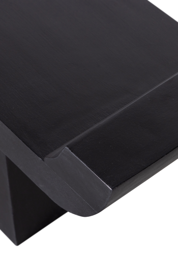 WOOOD LOX BÄNK MED UPPHÖJDA KANTER TRÄ SVART