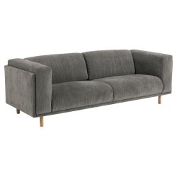 SOFAKONCEPT Elea 3 pers. sofa - antracitgrt stof og natur bg