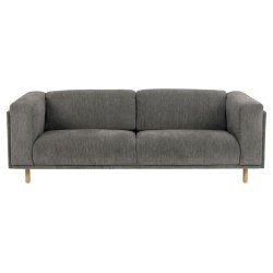 SOFAKONCEPT Elea 3 pers. sofa - antracitgrt stof og natur bg
