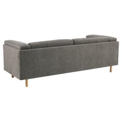 SOFAKONCEPT Elea 3 pers. sofa - antracitgrt stof og natur bg