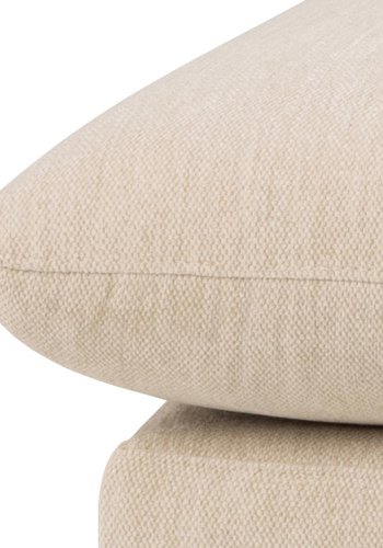 SOFAKONSEPT Koselig 2-manns sofa, med venstre sjeselong og 2 puter - kremstoff og svart metall