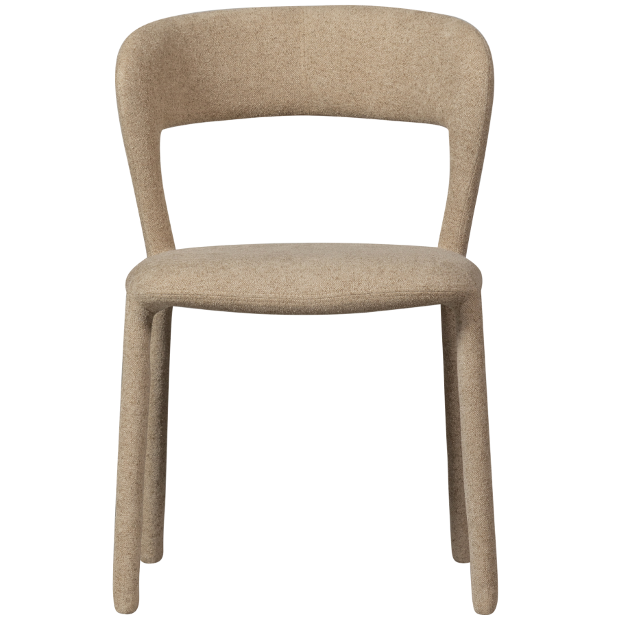 WOOOD Noble spisebordsstol - sand polyester stof