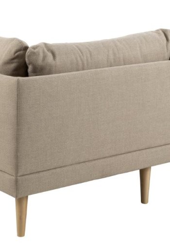SOFAKONCEPT Cozy hjrnesofa, m. 2 puder - beige stof og natur bg