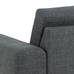 SOFAKONCEPT Noora 2 pers. sofa - mrkegr stof og sort metal