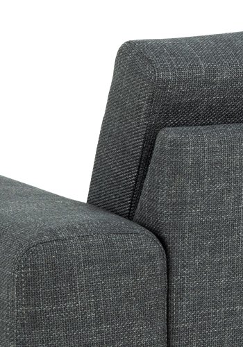 SOFAKONSEPT Noora 2-manns sofa - mrkegrtt stoff og sort metall