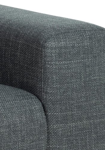 SOFAKONSEPT Noora 2-manns sofa - mrkegrtt stoff og sort metall