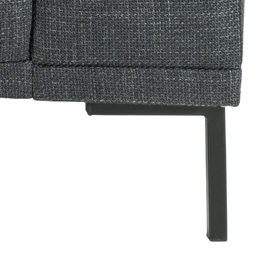 SOFAKONSEPT Noora 2-manns sofa - mrkegrtt stoff og sort metall