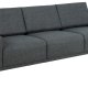 SOFAKONSEPT Noora 3-seters sofa - mrkegrtt stoff og sort metall