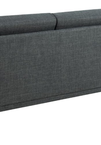 SOFAKONSEPT Noora 3-seters sofa - mrkegrtt stoff og sort metall