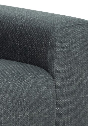 SOFAKONSEPT Noora 3-seters sofa - mrkegrtt stoff og sort metall