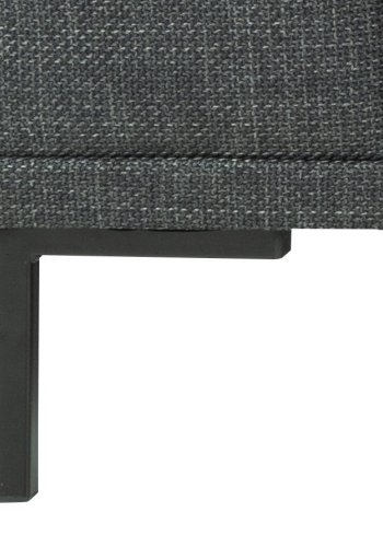 SOFAKONSEPT Noora 3-seters sofa - mrkegrtt stoff og sort metall