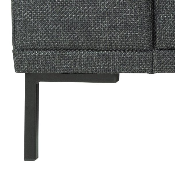 SOFAKONCEPT Noora 3 pers. sofa - mrkegr stof og sort metal