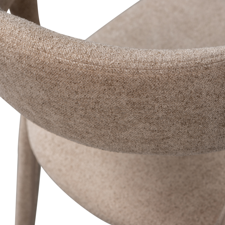 WOOOD Noble spisebordsstol - sand polyester stof