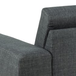 SOFAKONCEPT Noora 3 pers. sofa - mrkegr stof og sort metal