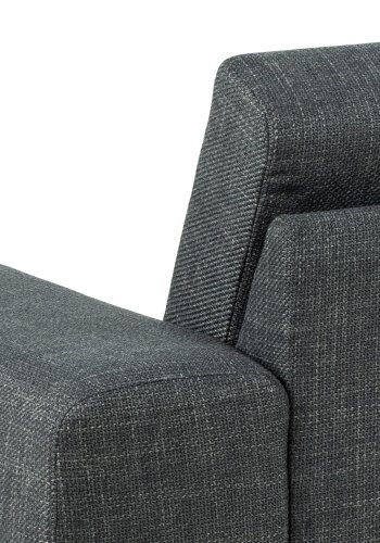 SOFAKONSEPT Noora 3-seters sofa - mrkegrtt stoff og sort metall