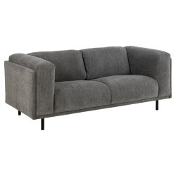 SOFAKONCEPT Elea 2,5 pers. sofa - antracitgrt stof og sort metal