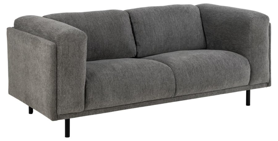 SOFAKONSEPT Elea 2,5 seter sofa - antrasittgr stoff og sort metall