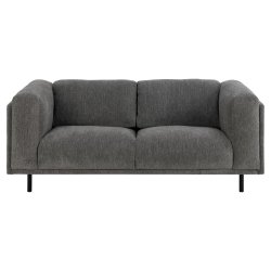 SOFAKONCEPT Elea 2,5 pers. sofa - antracitgrt stof og sort metal