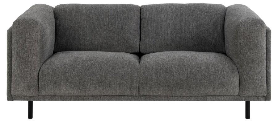 SOFAKONSEPT Elea 2,5 seter sofa - antrasittgr stoff og sort metall