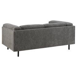 SOFAKONCEPT Elea 2,5 pers. sofa - antracitgrt stof og sort metal