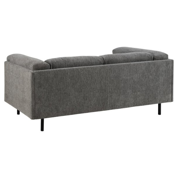 SOFAKONCEPT Elea 2,5 pers. sofa - antracitgrt stof og sort metal