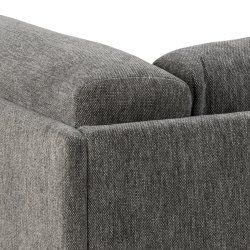 SOFAKONCEPT Elea 2,5 pers. sofa - antracitgrt stof og sort metal