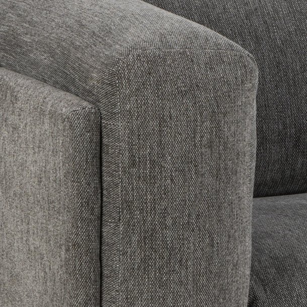 SOFAKONCEPT Elea 2,5 pers. sofa - antracitgrt stof og sort metal