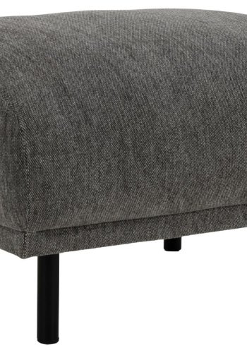 SOFAKONSEPT Elea-puff - antrasittgr stoff og svart metall (70x62)